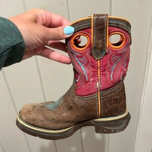 Beautiful Durango cowboy boots with good traction and small heel